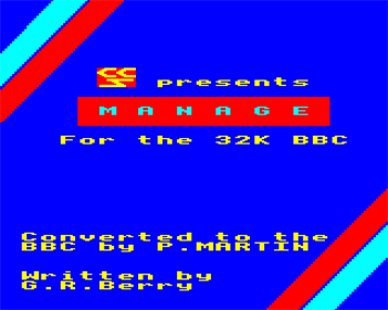 Manage - Screenshot - Game Title Image