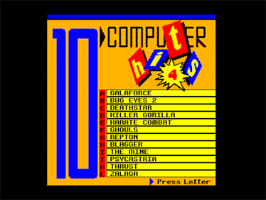 10 Computer Hits 4 - Screenshot - Game Select Image