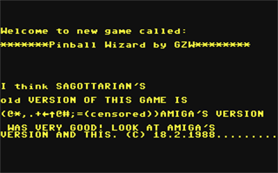 Pinball Wizard (PCS) - Screenshot - Game Title Image