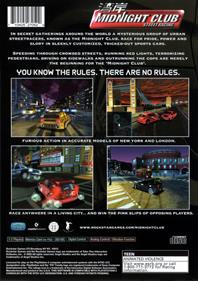 Midnight Club: Street Racing - Box - Back Image