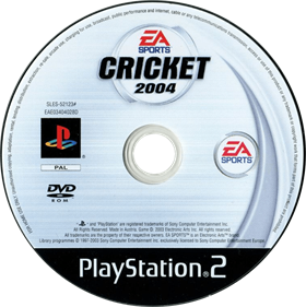 Cricket 2004 - Disc Image