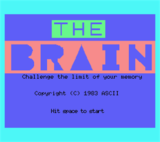 The Brain - Screenshot - Game Title Image