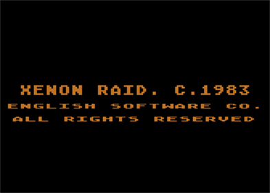 Xenon Raid - Screenshot - Game Title Image