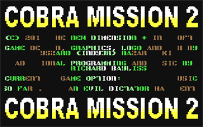 Cobra Mission 2 - Screenshot - Game Title Image