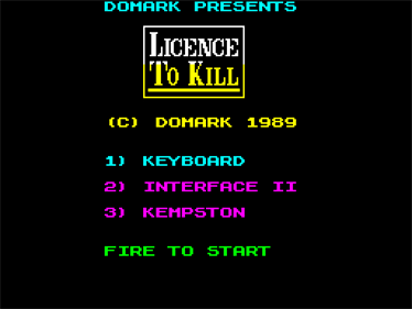 Licence to Kill - Screenshot - Game Select Image