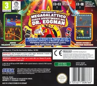 Sonic Colors - Box - Back Image