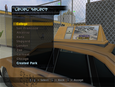 Tony Hawk's Pro Skater 4 - Screenshot - Game Select Image