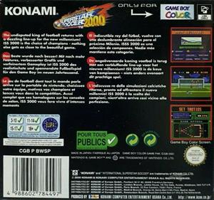 International Superstar Soccer 2000 - Box - Back Image