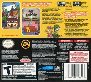 The Simpsons Game - Box - Back Image