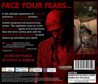 Resident Evil: Ultimate Director's Cut - Box - Back Image