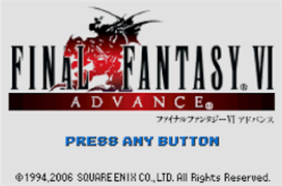 Final Fantasy VI Advance - Screenshot - Game Title Image