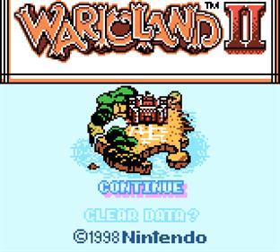 Wario Land II - Screenshot - Game Title Image