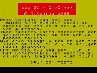 3D-OXXO - Screenshot - Game Title Image