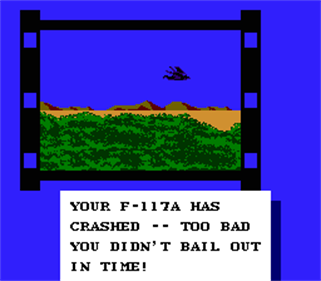 F-117A Stealth Fighter - Screenshot - Game Over Image