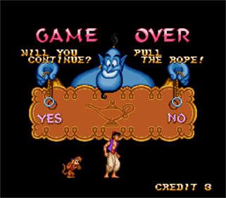 Disney's Aladdin - Screenshot - Game Over Image