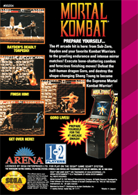 Mortal Kombat - Box - Back Image