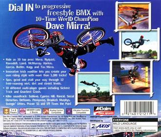 Dave Mirra Freestyle BMX - Box - Back Image