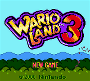 Wario Land 3 - Screenshot - Game Title Image