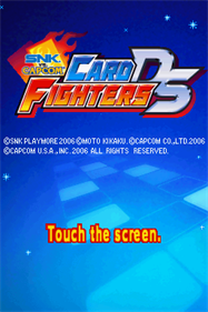 SNK vs. Capcom Card Fighters DS - Screenshot - Game Title Image