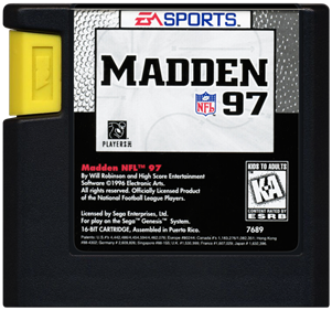 Madden NFL 97 - Cart - Front Image