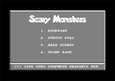 Scary Monsters - Screenshot - Game Select Image