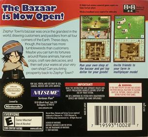 Harvest Moon DS: Grand Bazaar - Box - Back Image