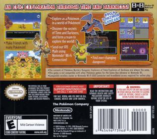 Pokémon Mystery Dungeon: Explorers of Darkness - Box - Back Image