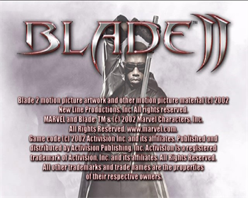 Blade II - Screenshot - Game Title Image