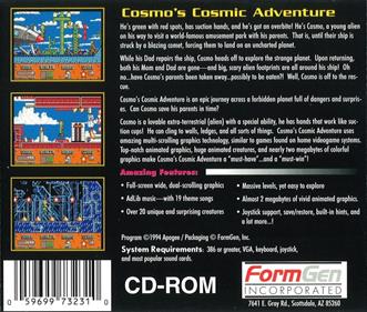 Cosmo's Cosmic Adventure - Box - Back Image