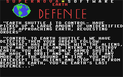 Earth Defence (Supernova*Software) - Screenshot - Game Title Image