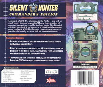 Silent Hunter: Commander's Edition - Box - Back Image