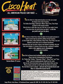 Cisco Heat: All American Police Car Race - Box - Back Image