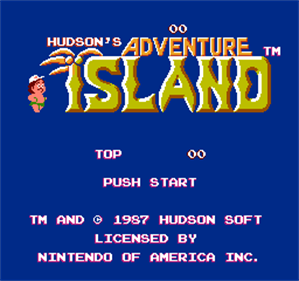 Adventure Island - Screenshot - Game Title Image