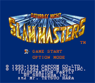 Saturday Night Slam Masters - Screenshot - Game Title Image