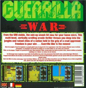 Guerrilla War - Box - Back Image