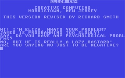 Eliza C64 - Screenshot - Game Title Image