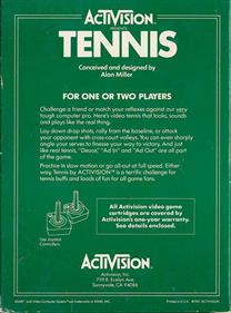 Tennis - Box - Back Image