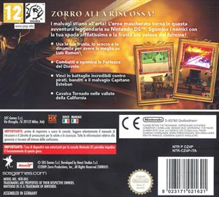 Zorro: Quest for Justice - Box - Back Image