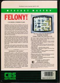 Mystery Master: Felony! - Box - Back Image