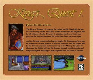 King's Quest: Quest for the Crown VGA - Box - Back Image