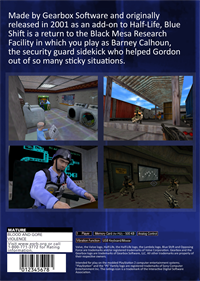 Half-Life: Blue Shift - Box - Back Image