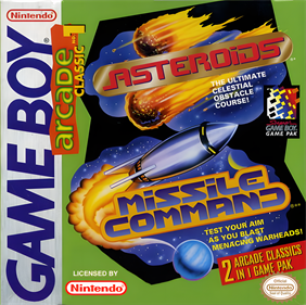Arcade Classic 1: Asteroids / Missile Command - Box - Front - Reconstructed Image