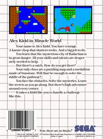 Alex Kidd in Miracle World - Box - Back - Reconstructed