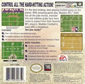 Madden NFL 2000 - Box - Back Image