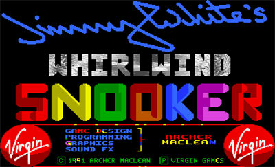 Jimmy White's 'Whirlwind' Snooker - Screenshot - Game Title Image