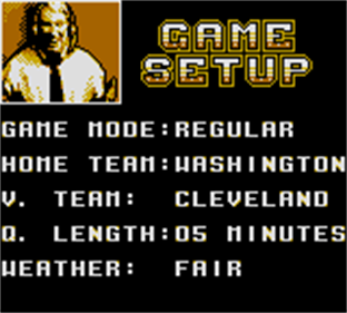 John Madden Football '93 - Screenshot - Game Select Image