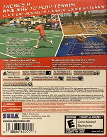 Virtua Tennis 4: World Tour Edition - Box - Back Image