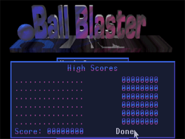 3D Ball Blaster - Screenshot - High Scores Image