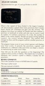 Atlas of Canada - Advertisement Flyer - Front Image
