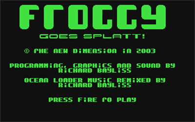 Froggy Goes Splatt! - Screenshot - Game Title Image